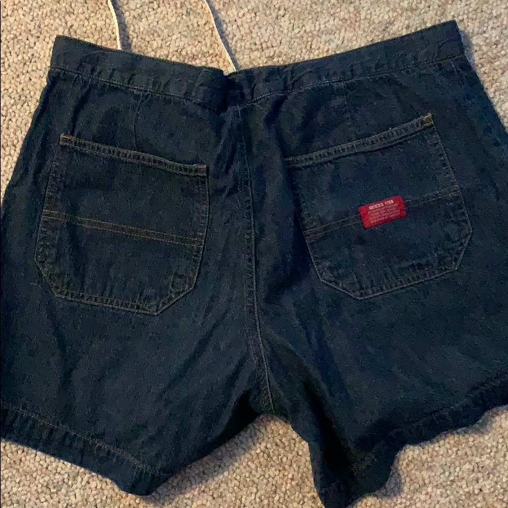 Guess drawstring jean shorts